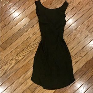 Forever 21 Olive Green Sun Dress Open Back Small